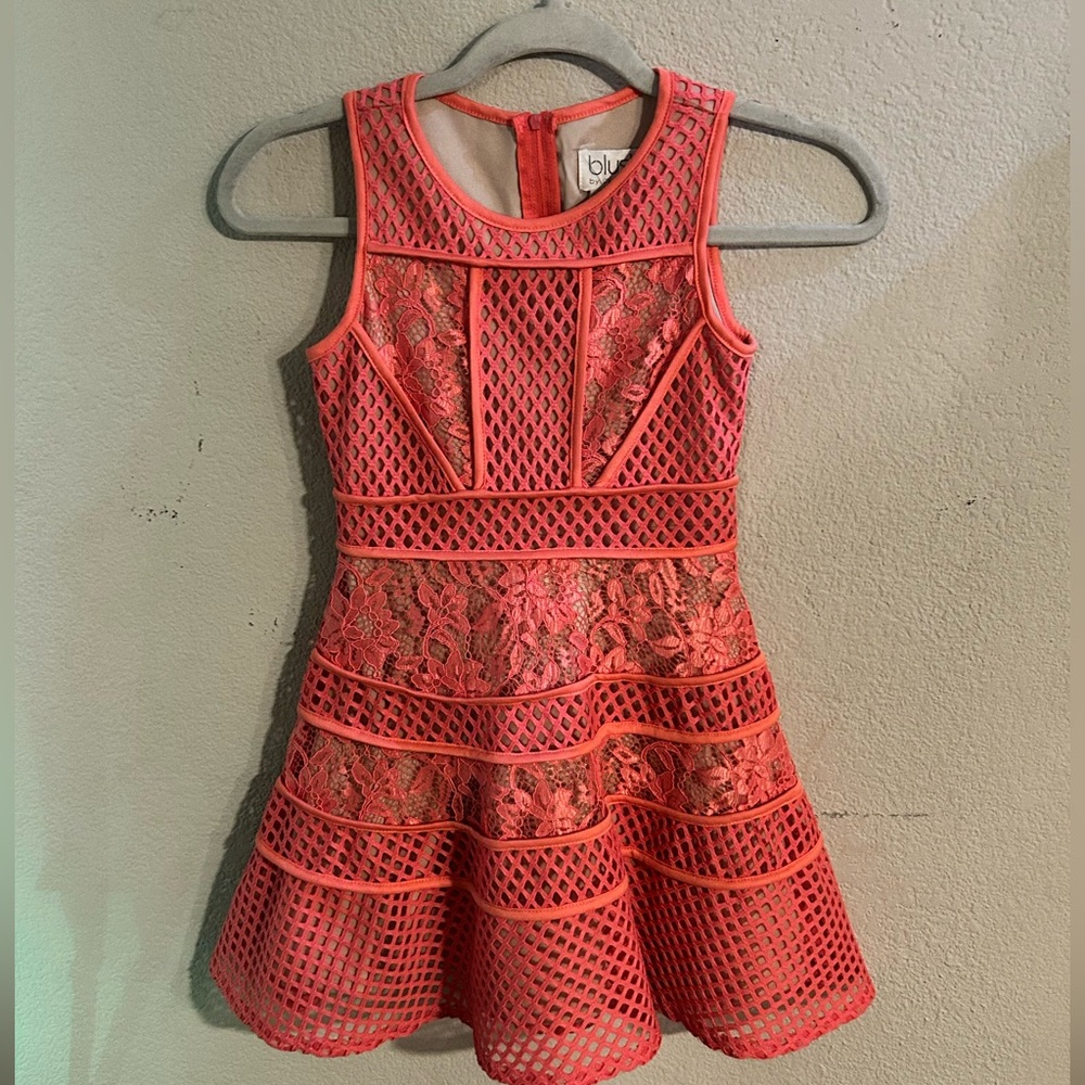Lace & Mesh Tiered Dress